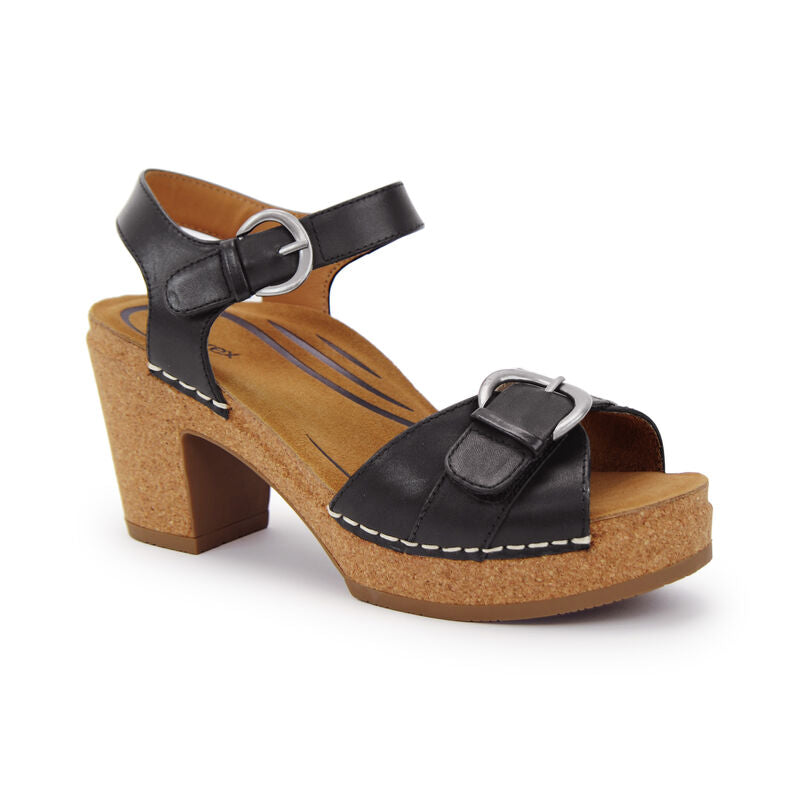 Tory Open Toe Heels - Black