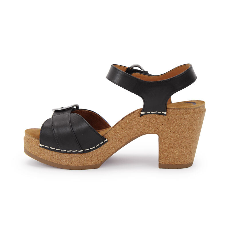 Tory Open Toe Heels - Black