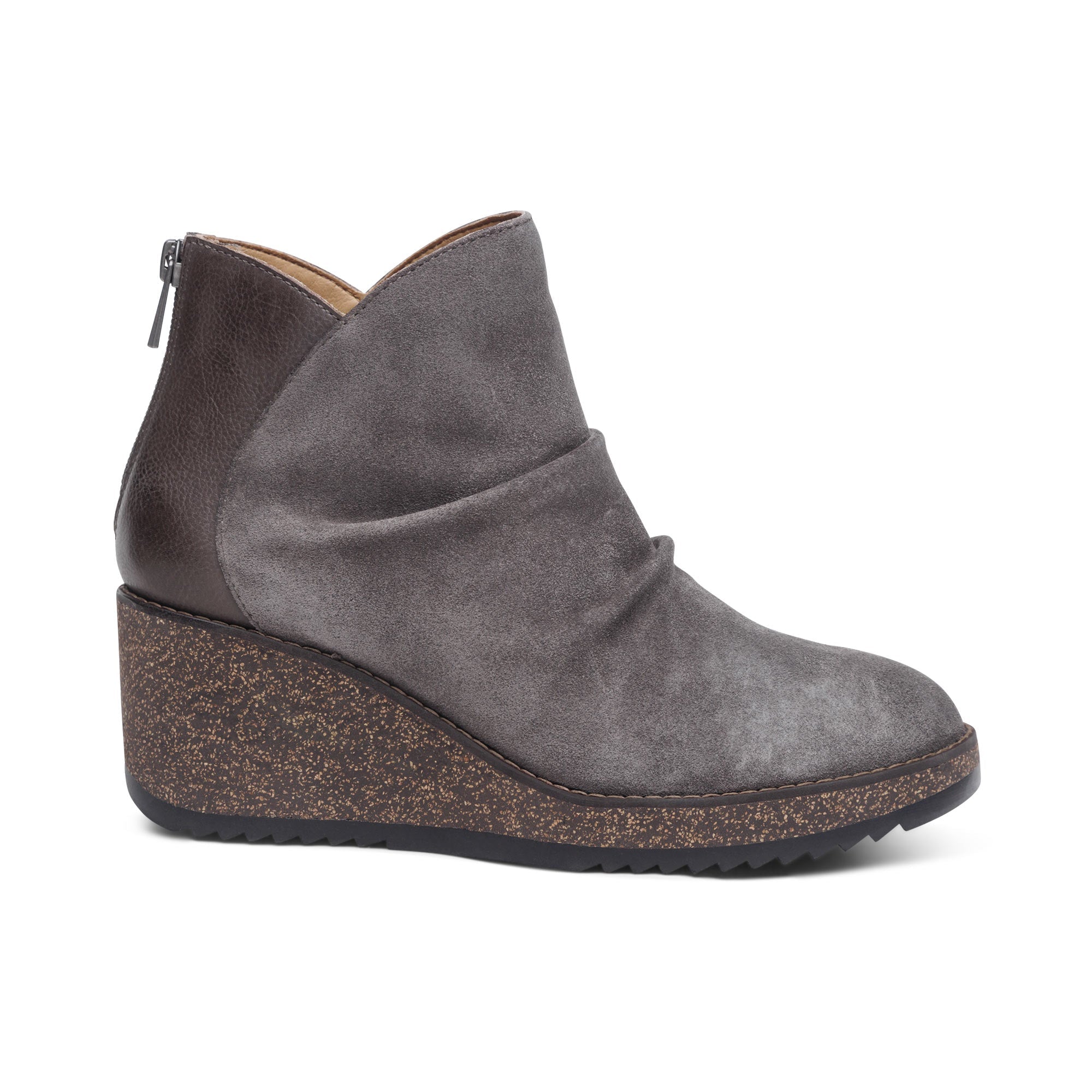 Kara Ankle Wedge Boot - Charcoal