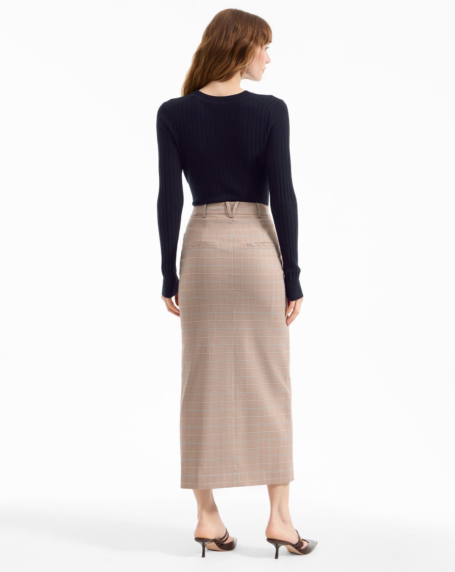 Maxine Plaid Midi Skirt