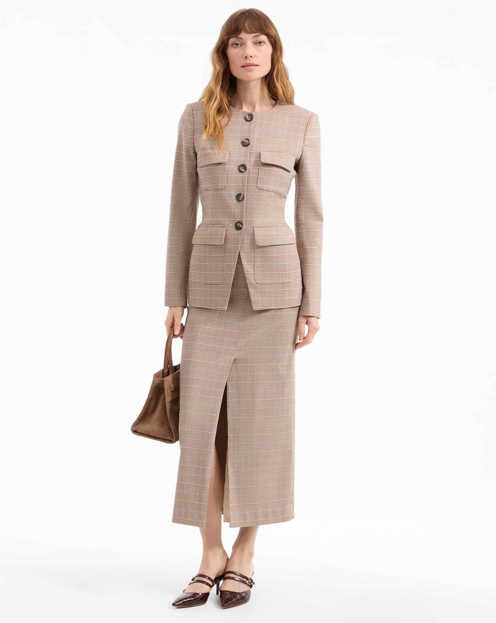 Maxine Plaid Midi Skirt