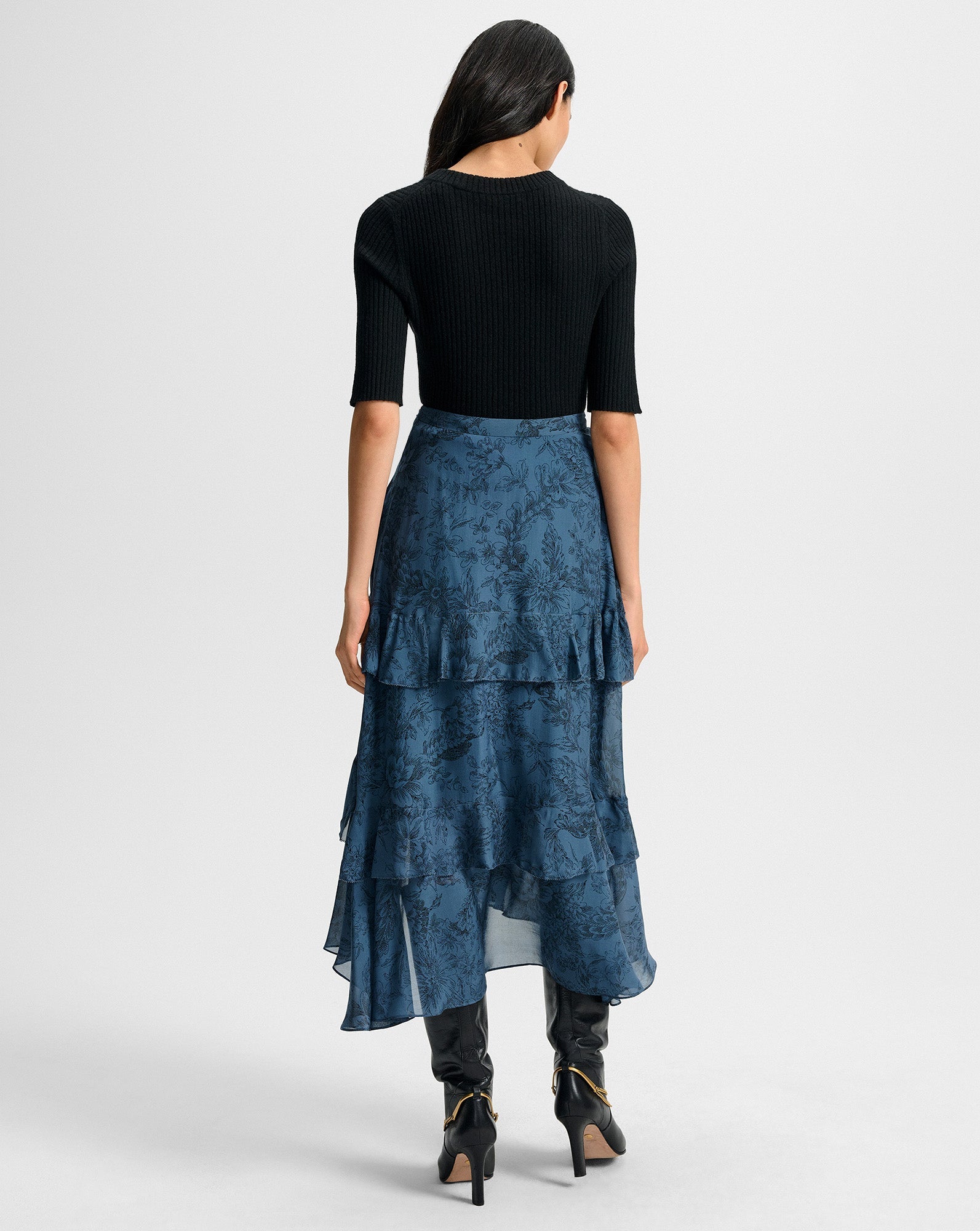 Graeme Silk Midi Skirt