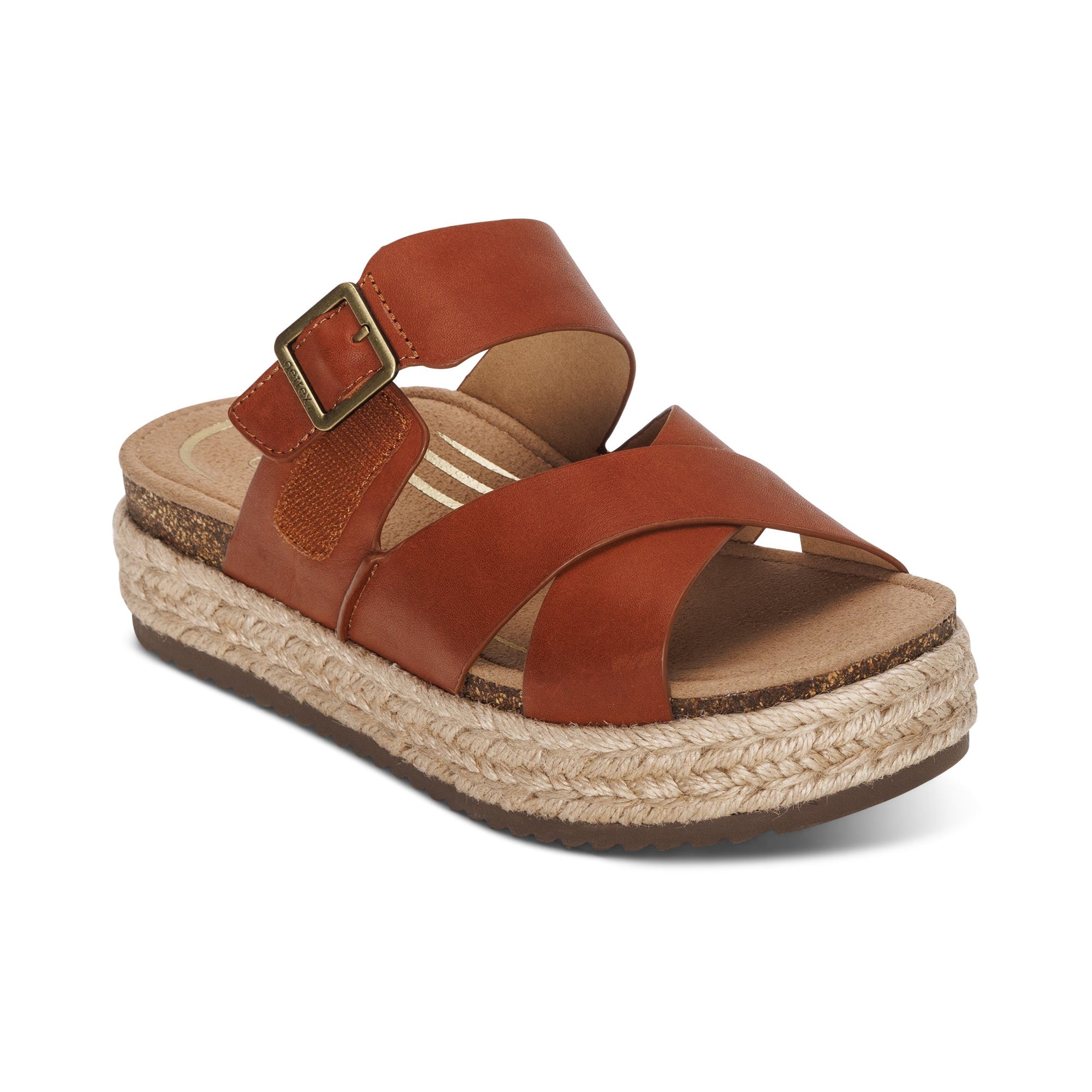 Alyssa Adjustable Slide - Cognac