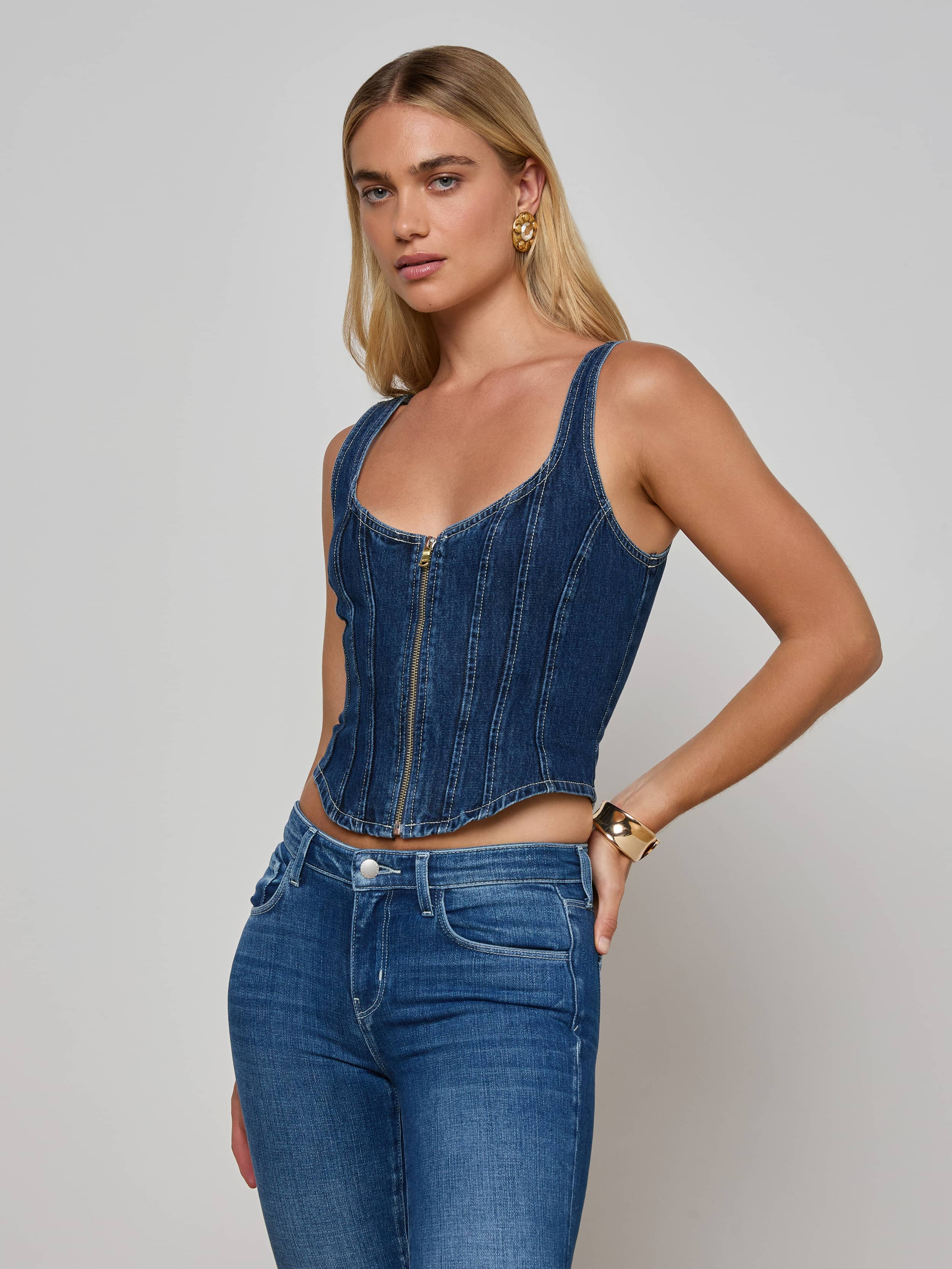Elysia Zip Corset Tank