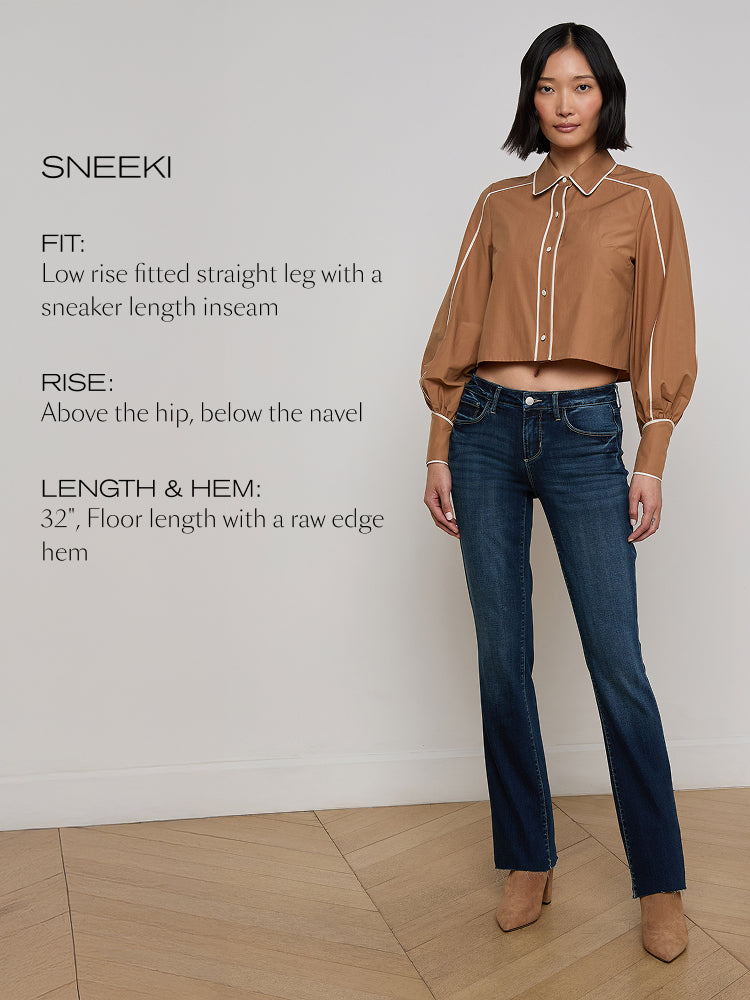 Sneeki Low-Rise Straight-Leg Jean