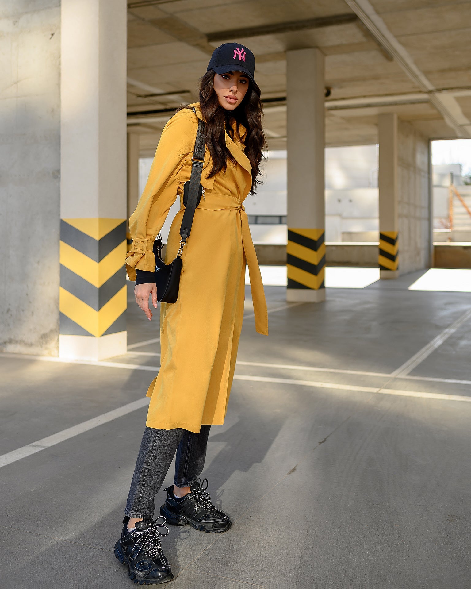 Mustard Belted Trench Coat