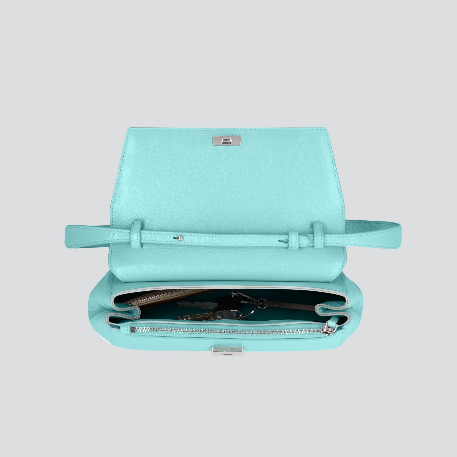 Ikon Clutch - naplack turquoise