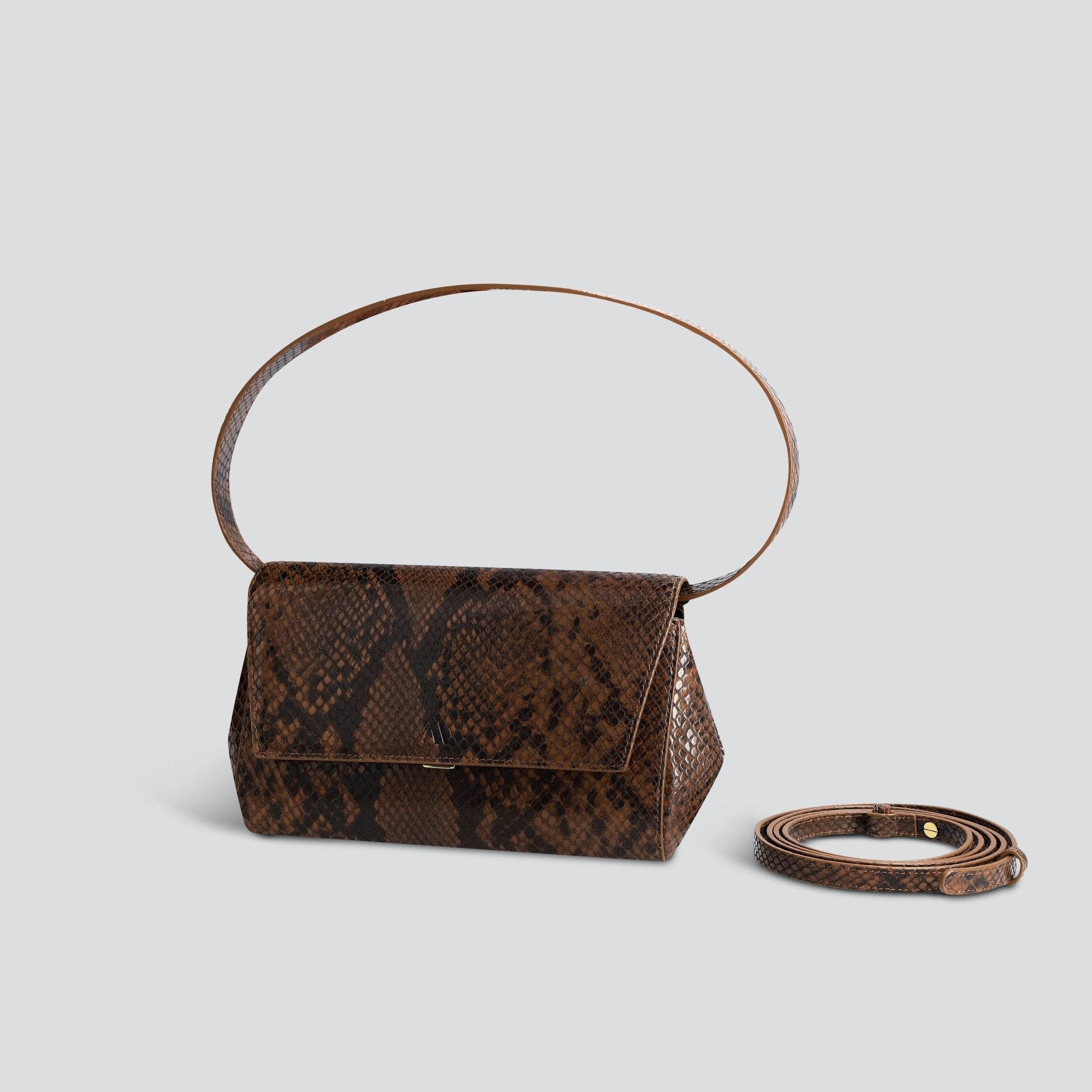 Ikon Clutch - snake dark brown