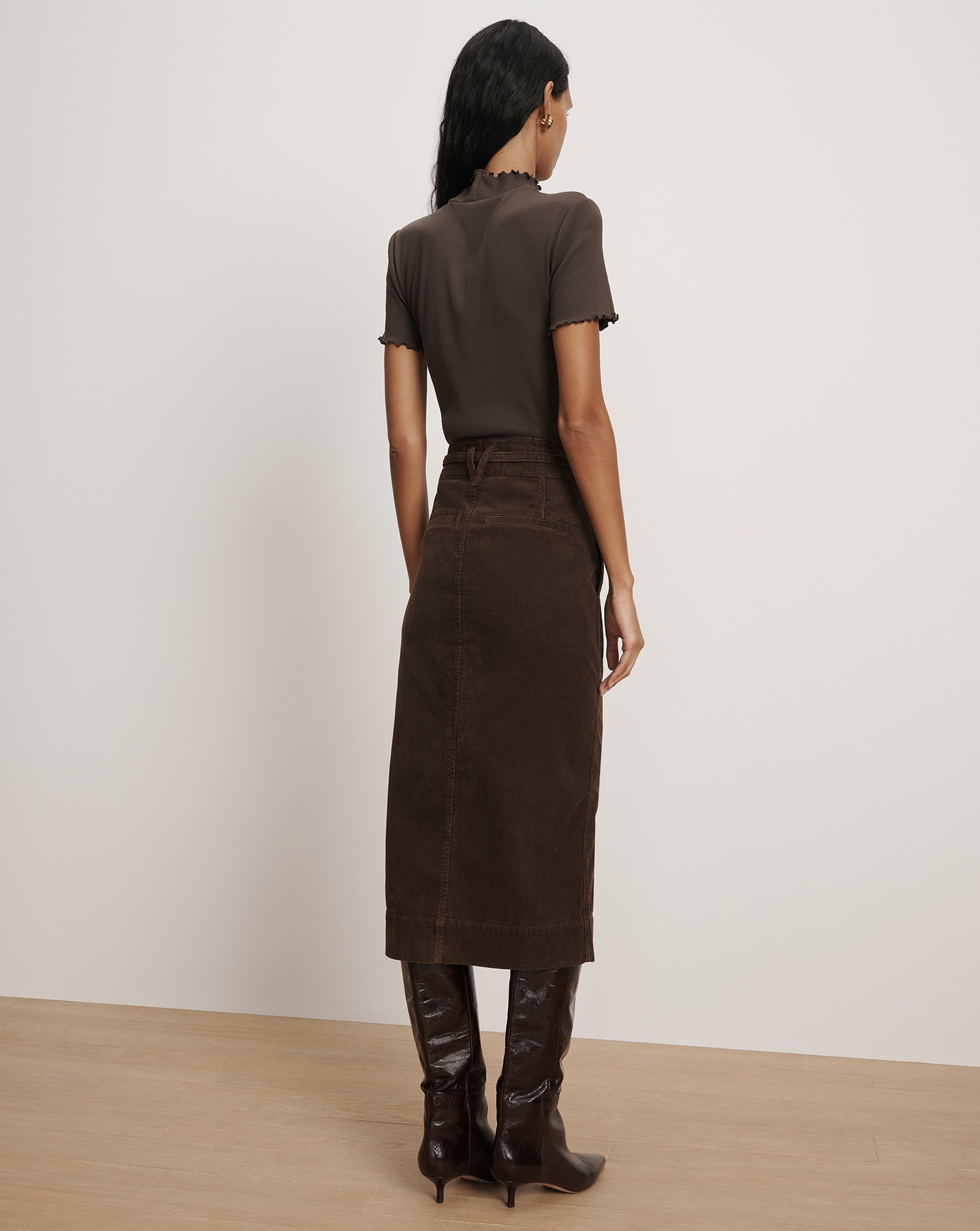 Pavana Corduroy Midi Skirt